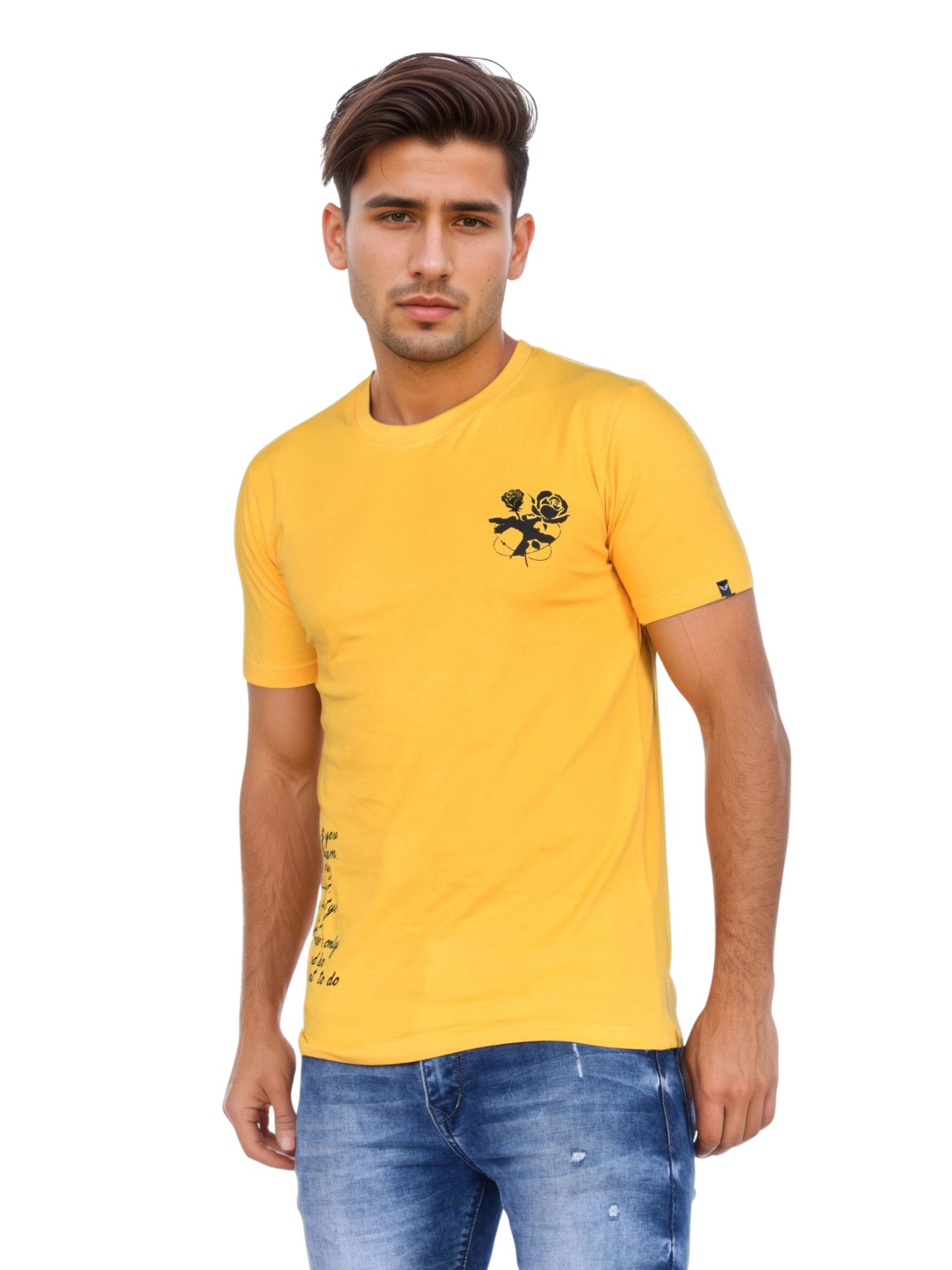 Zavrariq Men's Premium Cotton Short Sleeve T-Shirt - Casual Regular Fit Tee