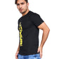 Zavrariq Men's Black Printed Cotton T-Shirt | Regular Fit Casual Round Neck Tee
