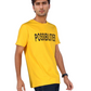 Men's Yellow Printed Cotton T-Shirt | Casual Half Sleeve Round Neck Tee