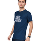 ZAVRARIQ Men's Premium Graphic Cotton T-Shirt – Half Sleeve Round Neck | Navy Blue