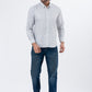 Men's White Checked Full Sleeve Casual Shirt | Regular Fit Cotton Blend | ZEVRARIQ