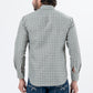 Men's Grey Checked Full Sleeve Casual Shirt | Regular Fit Cotton Blend | ZEVRARIQ
