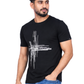ZAVRARIQ Men's Black Half Sleeve Graphic Print Round Neck T-Shirt