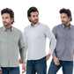 Men’s Premium Check Shirt Combo – Pack of 3 | Regular Fit Full Sleeve