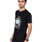 ZAVRARIQ Men's Black Graphic Print Short Sleeve T-Shirt