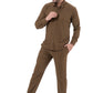 Men's Brown Full Sleeve Co-Ord Set | Casual Premium Outfit | ZEVRARIQ