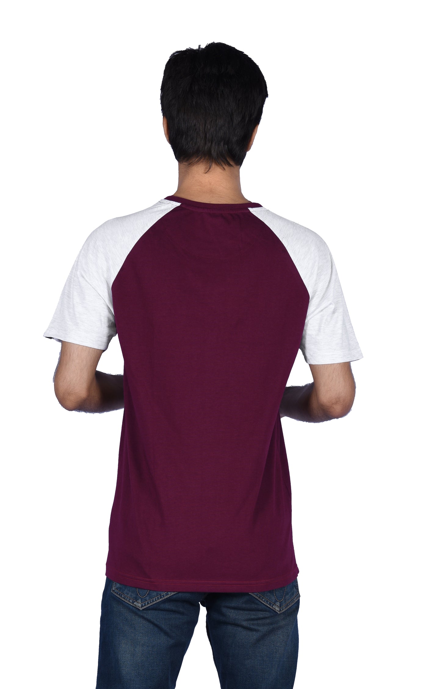 Zavrariq Men's Premium Cotton Short Sleeve T-Shirt - Maroon