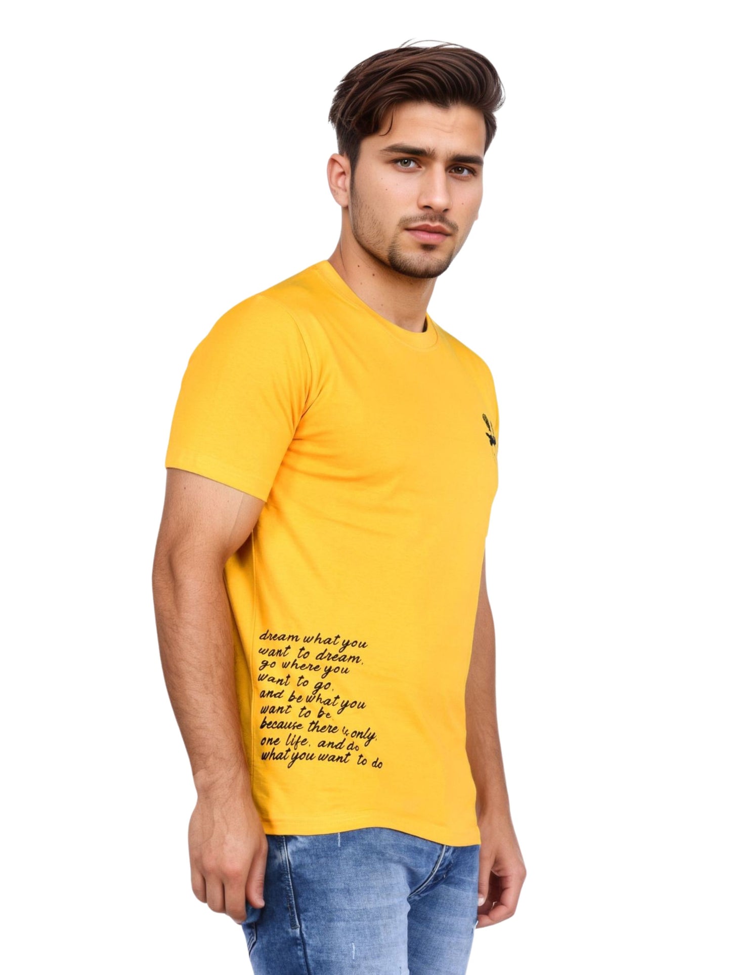 Zavrariq Men's Premium Cotton Short Sleeve T-Shirt - Casual Regular Fit Tee