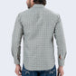 Men's Grey Checked Full Sleeve Casual Shirt | Regular Fit Cotton Blend | ZEVRARIQ