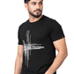 ZAVRARIQ Men's Black Half Sleeve Graphic Print Round Neck T-Shirt