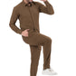 Men's Brown Full Sleeve Co-Ord Set | Casual Premium Outfit | ZEVRARIQ