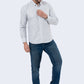 Men's White Checked Full Sleeve Casual Shirt | Regular Fit Cotton Blend | ZEVRARIQ