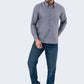 Men's Charcoal Checked Full Sleeve Casual Shirt | Regular Fit Cotton Blend | ZEVRARIQ
