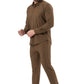 Men's Brown Full Sleeve Co-Ord Set | Casual Premium Outfit | ZEVRARIQ