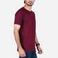 Zavrariq Men's Solid Cotton Round Neck Half Sleeve T-Shirt – Maroon