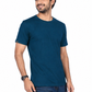 ZAVRARIQ Men's Navy Blue Solid Round Neck T-Shirt