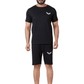ZAVRARIQ Men's Sports T-Shirt & Shorts Co-Ord Set – Premium Cotton | Black