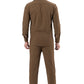 Men's Brown Full Sleeve Co-Ord Set | Casual Premium Outfit | ZEVRARIQ