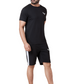 ZAVRARIQ Men's Sports T-Shirt & Shorts Co-Ord Set – Premium Cotton | Black