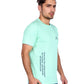 Zavrariq Men's Premium Cotton Round Neck Short Sleeve T-Shirt -C Green