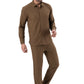 Men's Brown Full Sleeve Co-Ord Set | Casual Premium Outfit | ZEVRARIQ