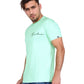 Zavrariq Men's Premium Cotton Round Neck Short Sleeve T-Shirt -C Green