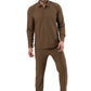 Men's Brown Full Sleeve Co-Ord Set | Casual Premium Outfit | ZEVRARIQ