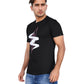 Zavrariq Men's Short Sleeve Printed Cotton T-Shirt | Regular Fit | Black