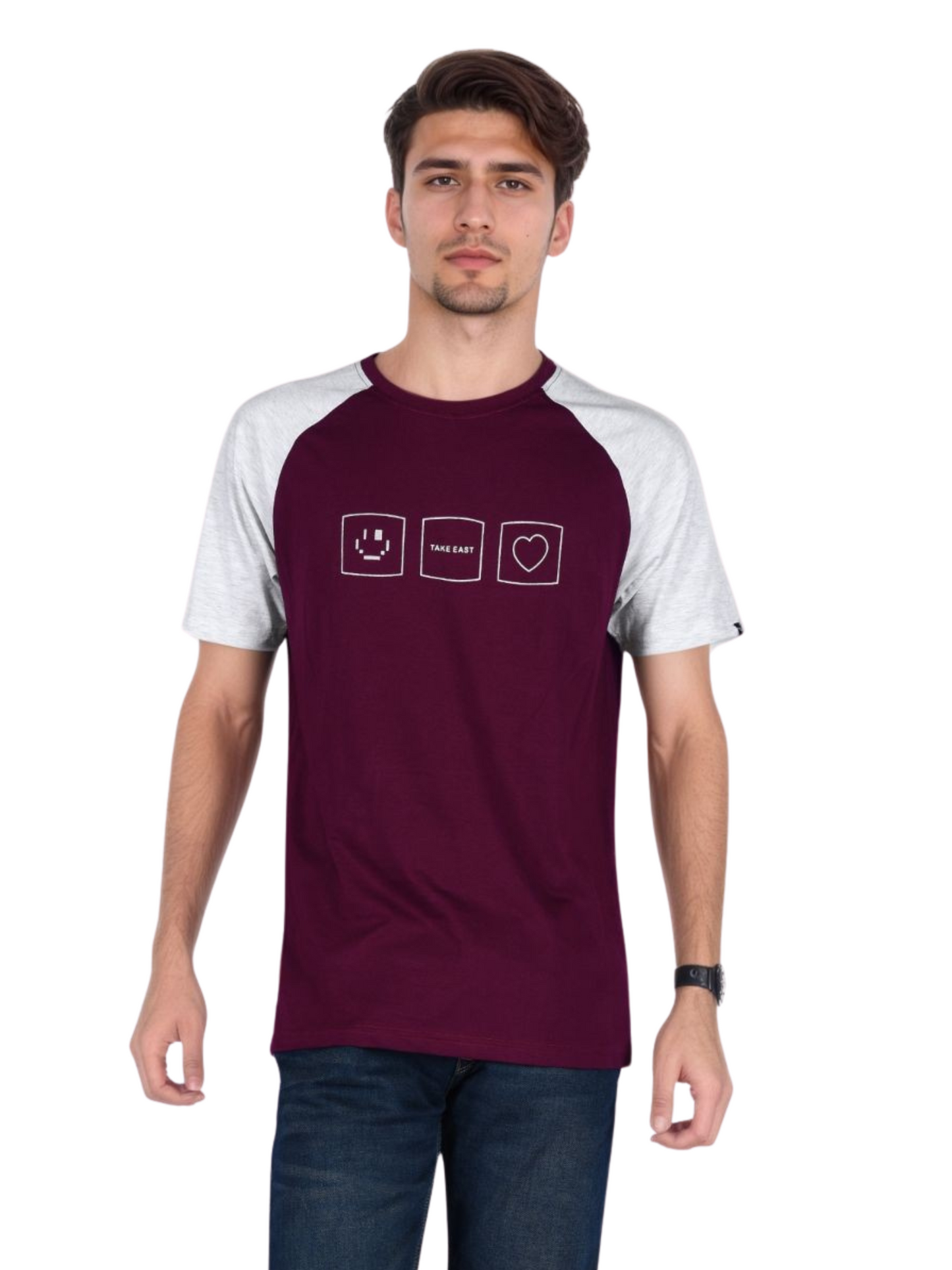 Zavrariq Men's Premium Cotton Short Sleeve T-Shirt - Maroon