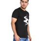 Zavrariq Men's Short Sleeve Printed Cotton T-Shirt | Regular Fit | Black