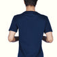ZAVRARIQ Men's Navy Blue Solid Round Neck T-Shirt