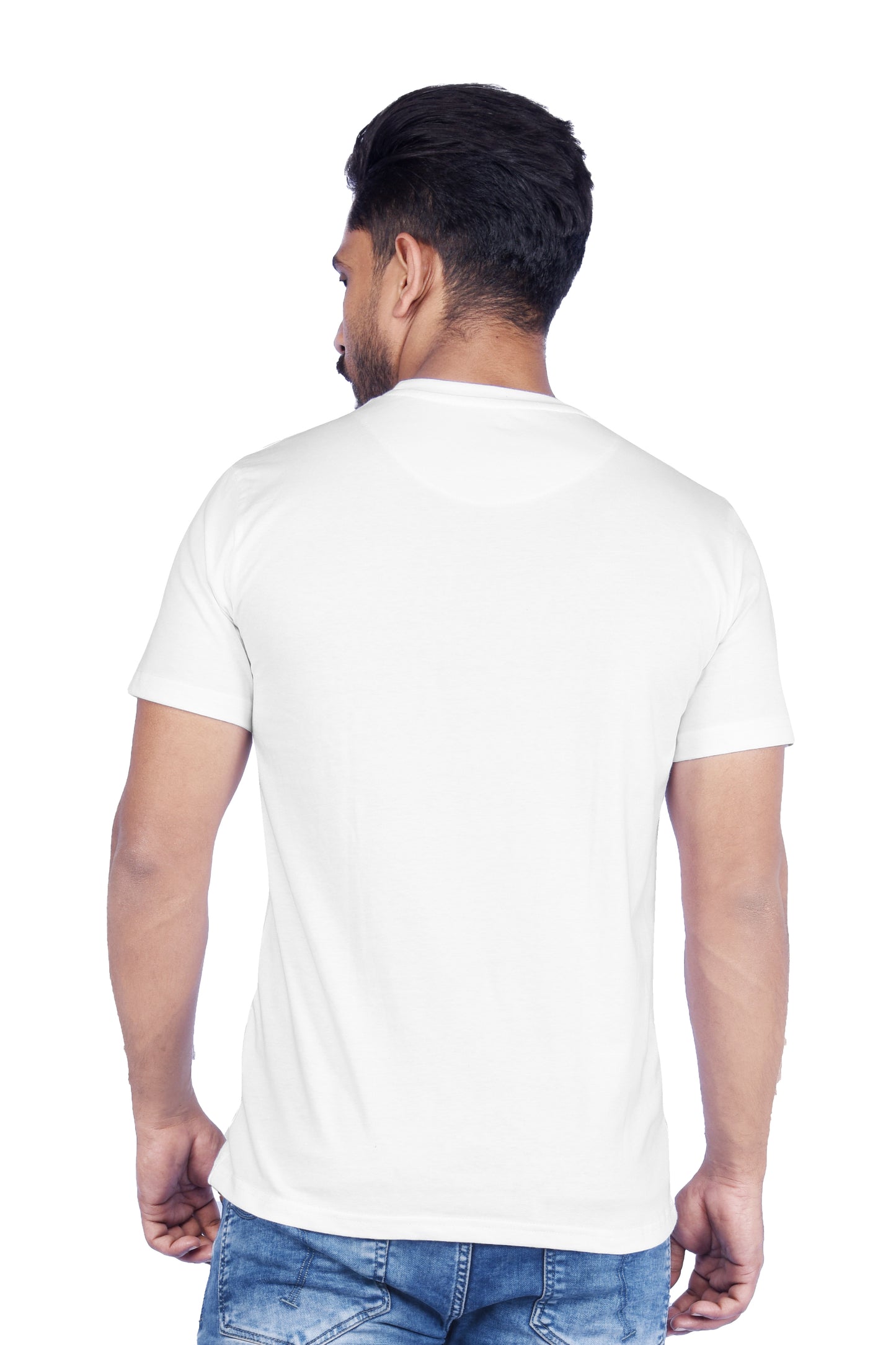 Zavrariq Men's Premium Printed Cotton T-Shirt - White